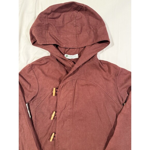 Vintage Y2K A-Wear-Ness Jacket S Brown Canvas Hooded Kimono Style Boho Canada - Picture 6 of 16